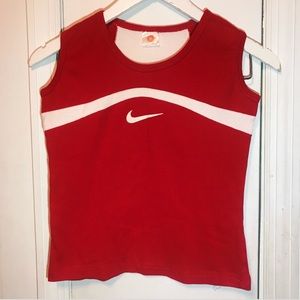 Red Nike Cropped/ Tank Top
